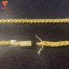 Lifeng Jewelry Wholesale Hip Hop Mens Chain 14k 18k золота, покрытая 925 стерлинговым серебро 6 мм ожерелье франко -цепи