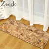 Halılar Zeagle Ahşap Desen Mutfak Paspasları Yatak Odası Başucu Oturma Odası Banyosu için Slip Zemin Halıları