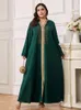 Etniska kläder Eid Ramadan Hooded Abayas för kvinnor Loose Party Dress Muslim Kaftan Dubai Turkiet Robe Marocain Caftan Plus Size Islamic