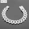 15mm Buckle Diamond Full Cuban Chain Necklace with Premium Hip Hop Mens Accessories