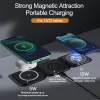 Chargers Remax 15W Магнитное беспроводное зарядное устройство для iPhone 14 PROMAX 13 12 Apple AirPods Pro Iwatch Propable Postable Foldable Fast Charging Dock