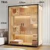 Cages Solid Wood Cat Villa Cat Cages Home Indoor Comfortable Pet Litter House Large Free Space Cat House Solid Wood Cabinet Pet Cage L