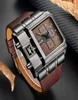 OULM 3364 Bracelet en cuir de luxe Men sur le New Style Fashion Sport Militarz Quartz montre la garde-temps