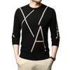 Herentruien 2024 Modemerk gebreide high -end designer Winter Wool Pullover Black Sweater voor man Cool Autum Casual Jumper Mens Clothing