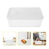 Plattor Crisper White Bread Box Boxes toast Dry Container kylskåp pp Holder Loaf Storage