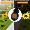 Controllo lampada per girasoli solari esterni lampada smart sens sente giardino yard wedding decorazioni del ringraziamento luce impermeabile a led lampada da prato a led