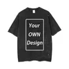 Summer retro męskie szczyty Niestandardowe Wydrukowane 100% bawełniane koszulki Casual Streetwear Tees unisex ponadgabarytowe ubrania 240420