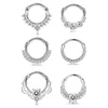 6st 16g septum näsringar septum clicker 316l rostfritt stål näsringar brosk tragus spiral daith örhänge piercing smycken 240423