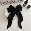 Hair Clips Elegant Solid Large Bow Ribbon Clip For Women Girl Sweet Headbands Soft Satin Hairpin Hairgrip Fashion Accessories