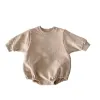 One-Pieces RiniLucia Fashion Baby Girls Romper Cotton Long Sleeve Buttons Baby Rompers Infant Playsuit Jumpsuits Cute Newborn Clothes