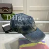 Projektant czapki trójkąt marki czapki kulkowe umyta dżinsowa czapka baseballowa dla mężczyzn Kobiet Street Casual Denim Busket Hat Outdoor Sun Hat