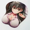 Mauspads Handgelenk ruhen Seifuku Suzuya Anime 3D Brust Maus -Pad mit Silikongel Handgelenk Ruhestand 26*22 cm Y240423