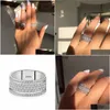 Rings Starlight Promise Ring 925 Sterling Sier Five Dazzling Layers Diamond Cz Engagement Band For Women Men Drop Delivery Jewelry Otnus