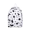 Backpack Cow Pattern Canvas Cute School Bag Black Spot Bump Color Student