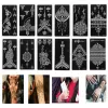 Tattoos 2022 New Professional Henna Stencil Temporary Hand Tattoo Body Art Sticker Template Wedding Tool Flower Tattoo Stencil
