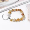 Armreifen unregelmäßige rote Korallen Chiparmbänder natürliche Kiessteinarmbänder Lucky Reiki Energie Einfaches Armband für Frauen Armband Schmuck Schmuck