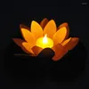 Decorative Flowers 2024 Artificial LED Floating Lotus Flower Candle Lamp With Colorful Changed Lights For Wedding Party Decorations Supplies