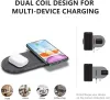 充電器2 in iPhoneのワイヤレス充電パッド11 13 12 14 XS Max XR Samsung S22 S21 S20 S10 S10Eデュアル充電器MAT for AirPods 2 Pro