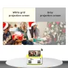 Parts Salange Projector Screen White Grid AntiLight 16:9 Projection Screen For Home 72 84 100 120 130 Inch Portable Reflective Cloth