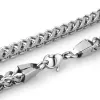 Ожерелья модный 316L из нержавеющей стали серебряной сталь фигаро Franco Box Gif