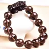 Strands Obsidiana Pixiu Bracelet Contas de pulseira de pulseira artesanal riqueza de pedra natural e boa sorte homens mulheres unissex chinês feng shui