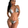 Costume da bagno femminile sexy pizzo su bikini aperto costume da bagno a nuoto