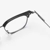 Okulary przeciwsłoneczne Ramy Swanwick Square okulary dla kobiet Tr90 Korean Style Half Metal Retro Frame Men Kobieta Czarna szara przezroczysta obiektyw unisex