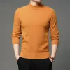 T-shirts 2022 Autumn and Winter New Men Turtleneck Pullover Tröja Fashion Solid Color Thick and Warm Bottom Shirt Mane Brand Clothes