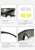 Lunettes de soleil Sports polarisés Men de route Cycling Sunglasses Motocycle Bicycle Riding Protection Night Vision Vision Goggles Eyewear 3 Lens Set