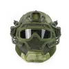 Sécurité Casque tactique couvert complet HD Lens Military Airsoft Paintball Sports Casques de protection de l'armée Cas Casque de sécurité.