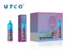 Аутентичные UTCO Aliens 9000 Puff Orsosable Vape 22 Аромат 18 мл предварительно заполненного устройства 850MAH Тип-C Перезаряжаемая сетчатая сетчатая сетчатая катушка 9K E Cigarettes