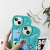 Cell Phone Bumpers 3D Sulley Monster Cartoon Silicon Phone Case for iPhone SE 7 8 Plus X XS Max XR 15 14 Pro Max 13 12 11 Wave Good Qulity Cover Y240423