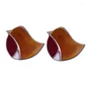 Decorative Figurines 2PCS Stained Glass Robin Red Breast Decoration Teacher Gifts Bird Lover Gift Art Bauble Tree Decor