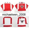 Kob Weng Mens Dames Kinderen ECHL LAS WRANGLERS STITTERDED AANGEBODEN ELKE NAAM EN NUMMER JERSEY Goedkope Red White Hockey Jerseys Doel Cut Cut