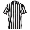 Hockey ERJ100 Série officielle Prostyle à col à collier noir blanc Stripe Arbitre / arbitre Jersey idéal pour le football de volleyball de basket-ball