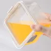 Storage Bottles Simple And Fashionable Whole Grains Square Sealed Jar Transparent Plastic Household Kitchen Snack Spice Box