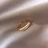 Bandes Gold Placing Anneau réglable pour les femmes Anneaux de doigt de mode Design simple d'anneau de queue simple couleur zircon de mariage bijoux