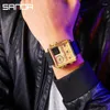 Нарученные часы мода Sanda Top Brand Men's Sports Watches 3 часовые военные квадратные часы с помощью водонепроницаемых мужских часов Relogio Masculi