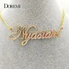 Collana nome in acciaio inossidabile personalizzato Doremi con farfalla per donne girocollo a catena cubana oro gioielli personalizzati personalizzati 240409