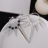 Earrings Punk Rock Thorns Rivets Hoop Earrings Hip Hop Unusual Spikes Circle Earings for Women Party Night Club Party Dancing Accessories