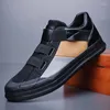 Buty swobodne elastyczne opaski wysokie top Chunky Sneakers Men Vulcanize Spring/Autumn Mixed Colours Sewing Flats British Style Mokejczy