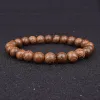 Armreif Fashion 8mm Naturholz Perlen Armbänder Männer Ethink Meditation Millettia Laurentii Armband Frauen Gebet Schmuck Yoga Armbänder