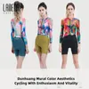 Racingjackor Lameda Professional Cycling Jersey Thin Quick Torking Spring Summer Women Long Hleeves Clothing Mtb Road Bike Apparel