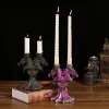 Holders Resin figurines chandelier Halloween Médieval Dragon autel Statue Sculpture support Stand 2 PCS CANDLE Sticks Home Desk Decor