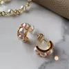 Boucles d'oreilles en eau douce naturel en eau douce Pinage française pour femmes Tendances de mode haut de gamme