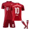 2122 Bayern Red No. 9 Levan Jersey Set Shirt 25 Muller 17 Mane