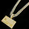 Personalized Mens and Womens Credit Card Usd Pendant Hip Hop Rap Necklace