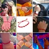 Stränge rote Stringarmbänder für glückliche 7 Knoten verstellbare handgefertigte DIY -Seilangriffe für Paar Frirends Amulettschmuckzubehör