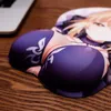 Mouse Pads Wrist Rests HD Fate/grand Order Matou Sakura Sexy Breast Mouse Pad Cute Manga with Wrist 3D Anime Oppai Silicone Gel Mat Pad Y240423