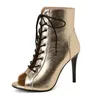 Dansschoenen 2024 mode veter laarzen stiletto's jazz latin dansen street sexy booties plus size